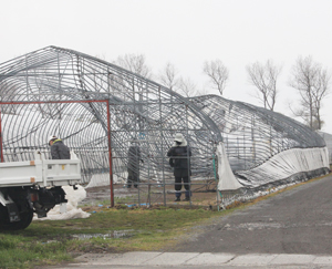 熊本地震と暴風被害の画像